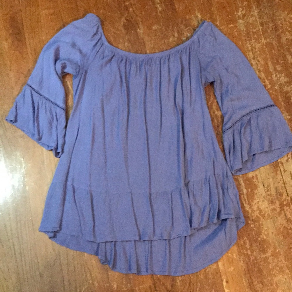 Purple off the shoulder top